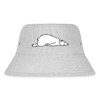The Lazy Paule - Sleeping Bear - Stanley/Stella Recycled Bucket Hat - heather grey - Front