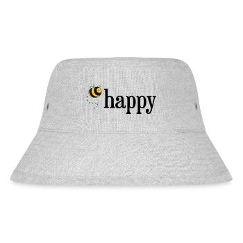 Bee Happy! - Stanley/Stella recycelter Bucket Hat - Grau meliert - Vorne