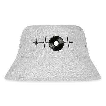 Herzfrequenz Schallplatte - Stanley/Stella recycelter Bucket Hat - Grau meliert - Vorne