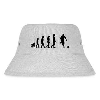 Evolution des Fußballs - Stanley/Stella recycelter Bucket Hat - Grau meliert - Vorne