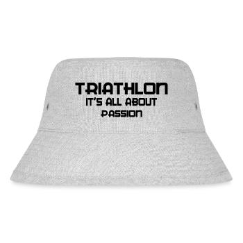 Marathon Triathlon Running Jogging Biking Cycling - Stanley/Stella Recycled Bucket Hat - heather grey - Front