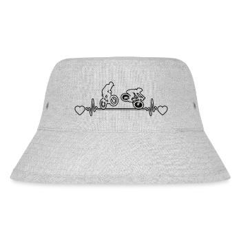 Bicycle Cycling Cyclists Cyclists - Stanley/Stella Recycled Bucket Hat - heather grey - Front