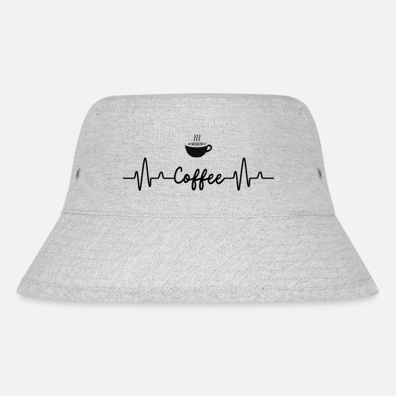 Coffee - Stanley/Stella recycelter Bucket Hat - Grau meliert