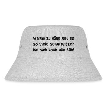 Schaf I Schafe I Witz I Witze I coole Sprüche - Stanley/Stella recycelter Bucket Hat - Grau meliert - Vorne