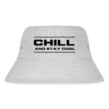 chill and stay cool - Stanley/Stella recycelter Bucket Hat - Grau meliert - Vorne