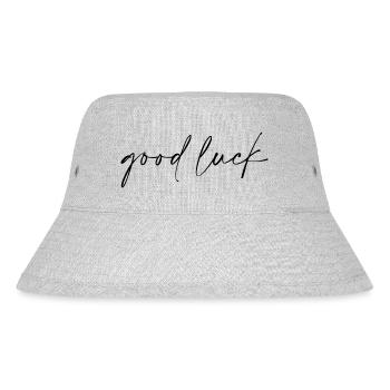 Good Luck Black - Stanley/Stella Recycled Bucket Hat - heather grey - Front