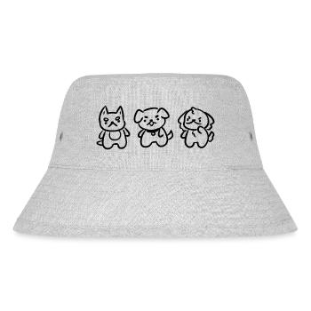 Wütende Hunde - Stanley/Stella recycelter Bucket Hat - Grau meliert - Vorne