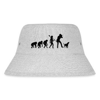 Hundeliebhaber Fotografie Evolution Fotograf Hunde - Stanley/Stella recycelter Bucket Hat - Grau meliert - Vorne