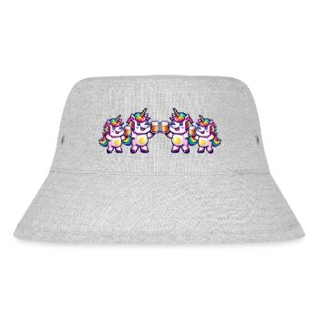 Unicorn Team Girls Beer Party Celebrations Colorful - Stanley/Stella Recycled Bucket Hat - heather grey - Front