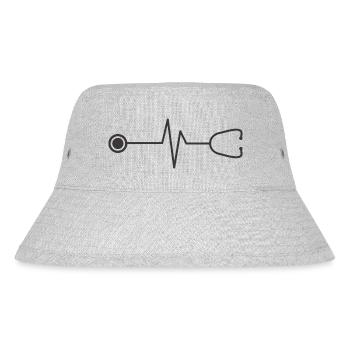 Herzschlag Doktor Arzt - Stanley/Stella recycelter Bucket Hat - Grau meliert - Vorne