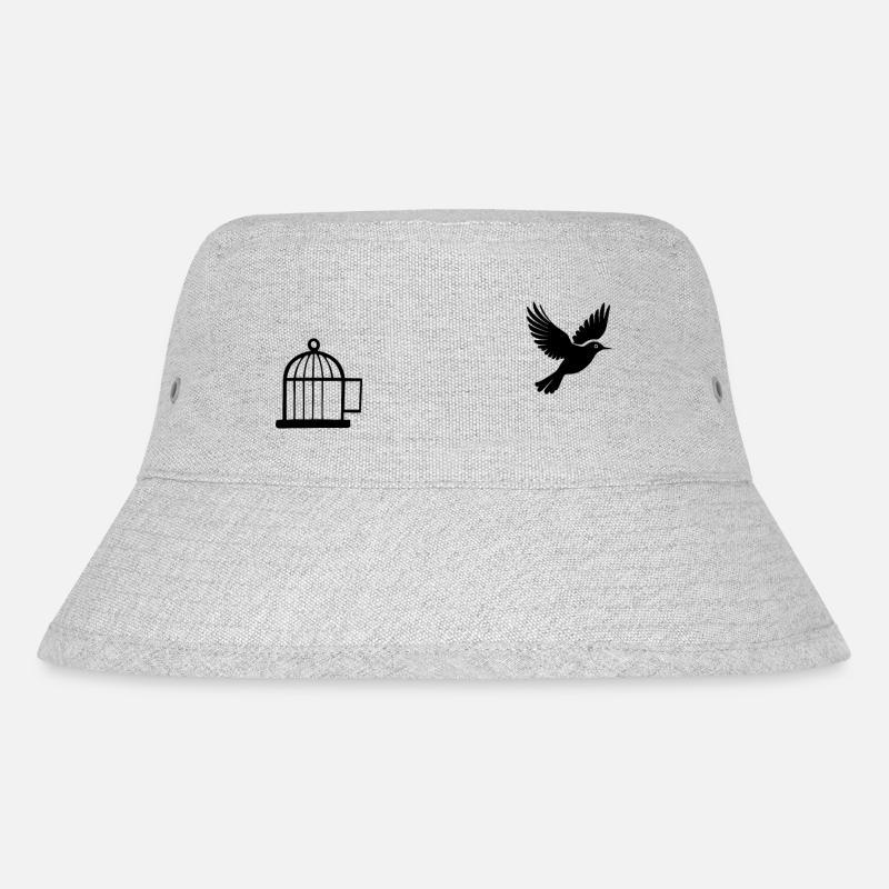 Vogelfrei - Freedom Bird - Stanley/Stella recycelter Bucket Hat - Grau meliert