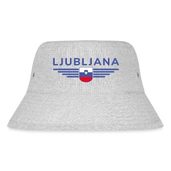 Trendiges Ljubljana Design - Stanley/Stella recycelter Bucket Hat - Grau meliert - Vorne