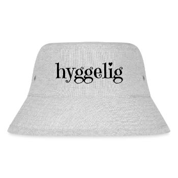 Hyggelig - skandinavische Gemütlichkeit - Stanley/Stella recycelter Bucket Hat - Grau meliert - Vorne