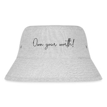 Recognize your worth - Stanley/Stella Recycled Bucket Hat - heather grey - Front