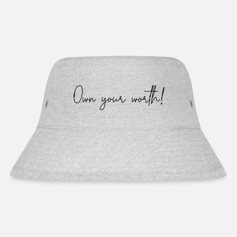 Erkenne deinen Wert - Stanley/Stella recycelter Bucket Hat - Grau meliert
