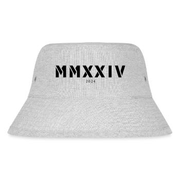Römische Zahl Geburtsjahr Made in 2024 - Stanley/Stella recycelter Bucket Hat - Grau meliert - Vorne