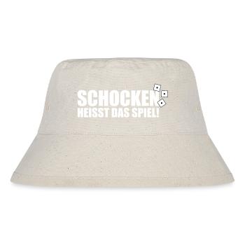 Schocken heißt das Spiel weiß - Stanley/Stella recycelter Bucket Hat - Naturweiß - Vorne