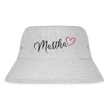Martha nom de famille prénom nom de jeune fille avec coeur - Bob recyclé Stanley/Stella - gris chiné - Devant