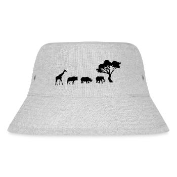 Safari Zoo Animals Wildlife - Stanley/Stella Recycled Bucket Hat - heather grey - Front