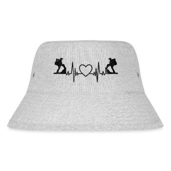 Wandern Bergwanderer Wanderung Bergwandern - Stanley/Stella recycelter Bucket Hat - Grau meliert - Vorne