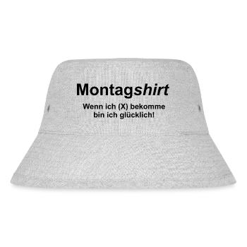 Montagshirt Versagerspruch 1 von 7 - Stanley/Stella recycelter Bucket Hat - Grau meliert - Vorne