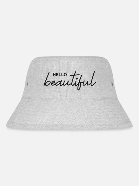 Hello beautiful - Stanley/Stella recycelter Bucket Hat - Grau meliert