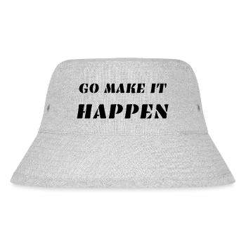 GO MAKE IT HAPPEN - Stanley/Stella recycelter Bucket Hat - Grau meliert - Vorne