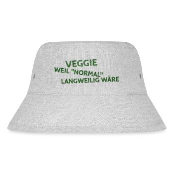 Veggie-weil "normal" langweilig wäre - Stanley/Stella recycelter Bucket Hat - Grau meliert - Vorne