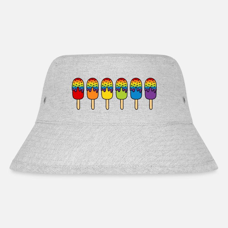 EIS Regenbogen LGBTQ+ Schoko Eiscreme Pride Month - Stanley/Stella recycelter Bucket Hat - Grau meliert