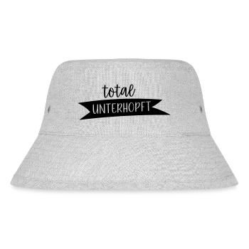 Total unterhopft - Stanley/Stella recycelter Bucket Hat - Grau meliert - Vorne