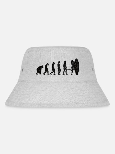 Surfer Surfbrett surfen Surferin Wellenreiten - Stanley/Stella recycelter Bucket Hat - Grau meliert