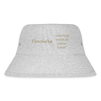 Sorry head makes faxing3 - Stanley/Stella Recycled Bucket Hat - heather grey - Front