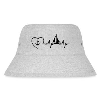 Leidenschaftlicher Segler - Stanley/Stella recycelter Bucket Hat - Grau meliert - Vorne