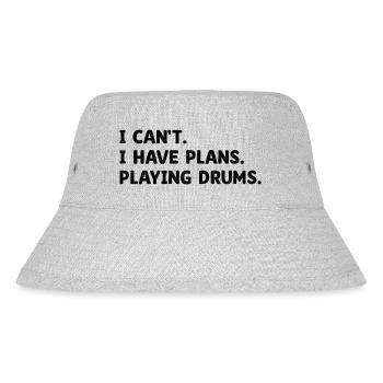 Ich kann nicht Ich habe Pläne Schlagzeug spielen Schlagzeug Schlagzeug trommeln D - Stanley/Stella recycelter Bucket Hat - Grau meliert - Vorne