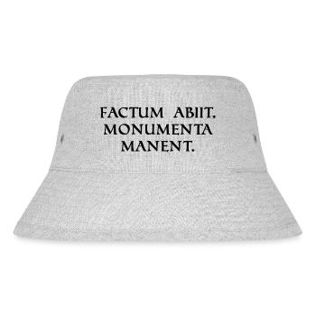 die tat ist vergangen aber die denkmäler b schwarz - Stanley/Stella recycelter Bucket Hat - Grau meliert - Vorne