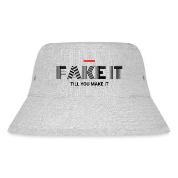 FAKE IT TILL YOU MAKE IT - Stanley/Stella Recycled Bucket Hat - heather grey - Front