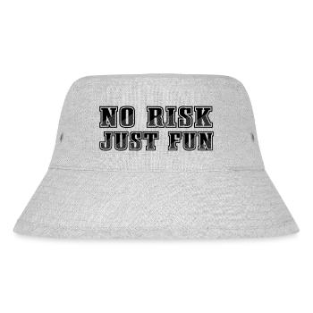no risk just fun - Stanley/Stella Recycled Bucket Hat - heather grey - Front