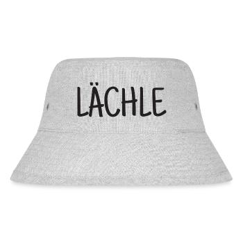 lächle - lachen gute Laune - Stanley/Stella recycelter Bucket Hat - Grau meliert - Vorne