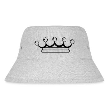 Logo einfache Krone - Stanley/Stella recycelter Bucket Hat - Grau meliert - Vorne