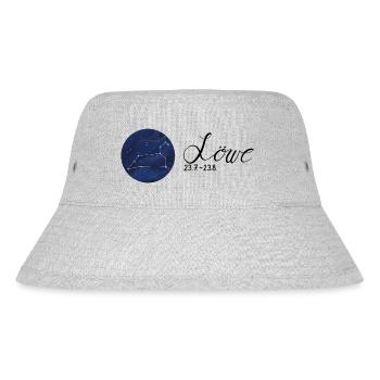 Sternzeichen Löwe Tierkreiszeichen Astrologie - Stanley/Stella recycelter Bucket Hat - Grau meliert - Vorne