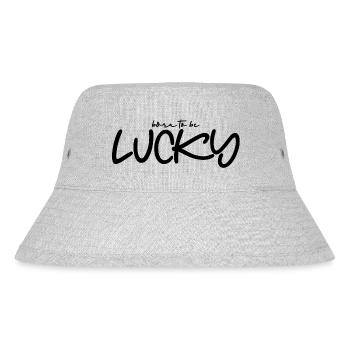 born to be Lucky byseehasdesign - Stanley/Stella recycelter Bucket Hat - Grau meliert - Vorne