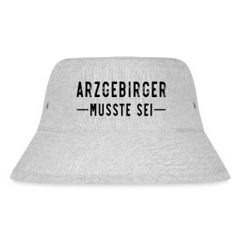 Erzgebirge Arzgebirger musste sei - Stanley/Stella recycelter Bucket Hat - Grau meliert - Vorne