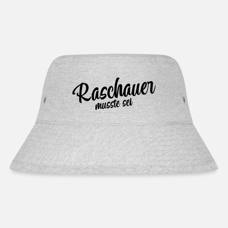 Raschauer musst du sein - Stanley/Stella recycelter Bucket Hat - Grau meliert
