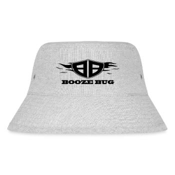 Booze Bug Logo schwarz - Stanley/Stella recycelter Bucket Hat - Grau meliert - Vorne