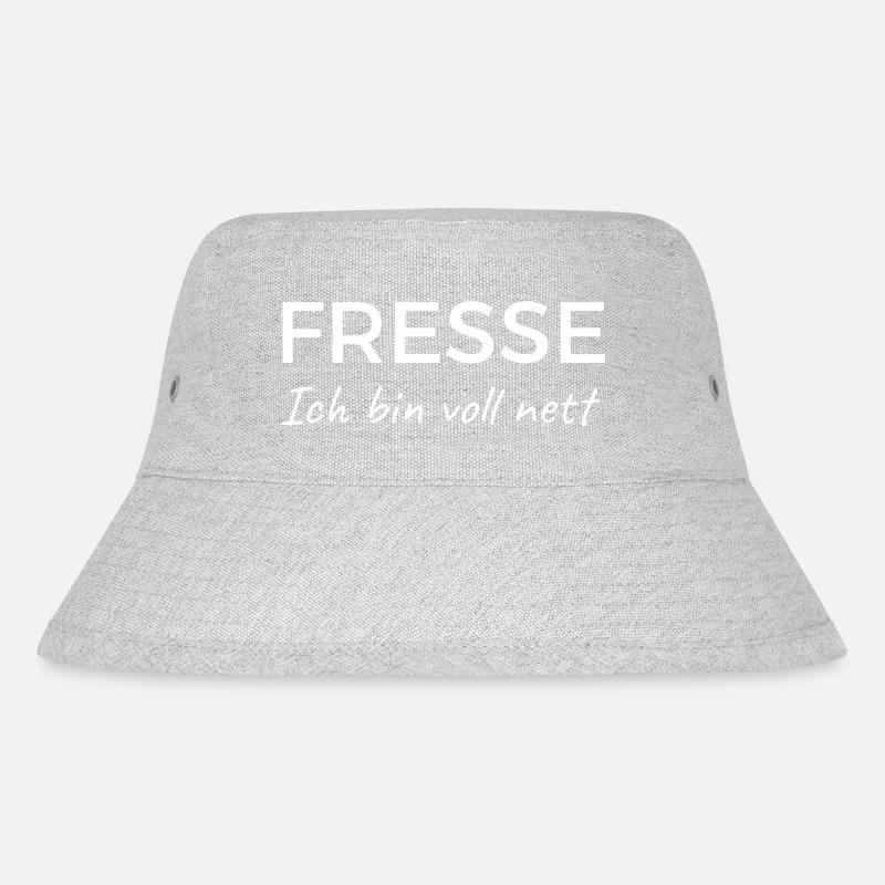 FRESSE Ich bin voll nett - Stanley/Stella recycelter Bucket Hat - Grau meliert