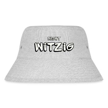 Nicht witzig - Stanley/Stella recycelter Bucket Hat - Grau meliert - Vorne
