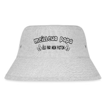 BESTER VATER - Stanley/Stella recycelter Bucket Hat - Grau meliert - Vorne