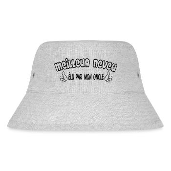 BESTER Neffe - Stanley/Stella recycelter Bucket Hat - Grau meliert - Vorne