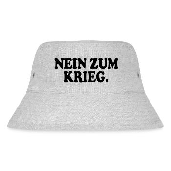 No to war - Stanley/Stella Recycled Bucket Hat - heather grey - Front