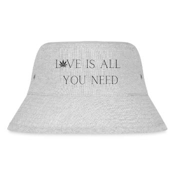 Love is all you need - Stanley/Stella recycelter Bucket Hat - Grau meliert - Vorne